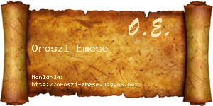 Oroszi Emese névjegykártya